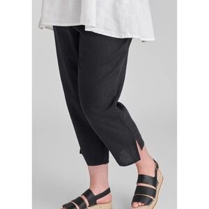 FLAX Tapered Pant - Linen Pants Charcoal Size 3G